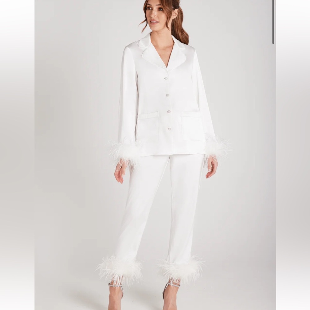 NWT Nadine Merabie Darcie White Pajamas